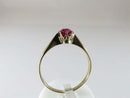 9K Yellow Gold 4.45mm Round Cut Pink Sapphire Alternative Wedding Ring Size 7.5 - Just Stuff I Sell