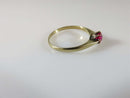 9K Yellow Gold 4.45mm Round Cut Pink Sapphire Alternative Wedding Ring Size 7.5 - Just Stuff I Sell