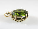 10K Yellow Gold 11.91 Carat Oval Cut Green Stone Pendant 4.7 Grams TW - Just Stuff I Sell