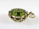 10K Yellow Gold 11.91 Carat Oval Cut Green Stone Pendant 4.7 Grams TW - Just Stuff I Sell
