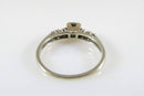 14 Karat White Gold & 5 Diamond Illusion Promise/Engagement Ring Size 7.5 - Just Stuff I Sell