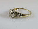 Vintage 14K Bi Gold 5 Diamond Engagement/Promise Ring Size 4.75 - Just Stuff I Sell