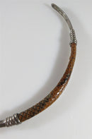 Vintage Sterling Silver Snake Skin Solid Sterling Mexico Choker Necklace - Just Stuff I Sell