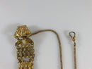 Gold Washed Lions Head Pocket Watch Chain & Watch Fob - Just Stuff I Sell