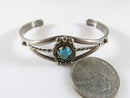 Very Nice Vintage 4.5" Sterling Silver Turquoise Southwestern Navajo Cuff - Just Stuff I Sell