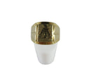 Men's Size 11 Aztec Pyramid Gold Tone Costume Ring Heavy 17.2 Grams — Men's Jewelry • Gold — front view