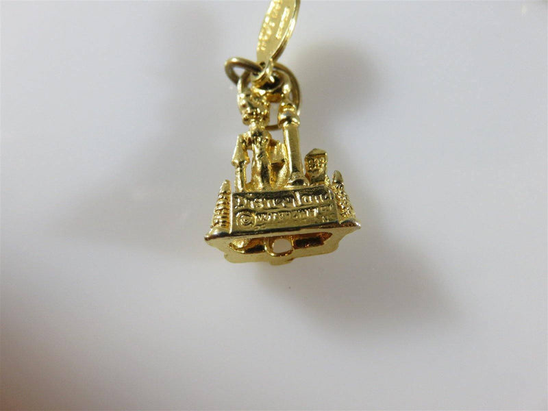 Grouping of Two Gold Tone Walt Disney Charms Marked Sterling Mickey Mouse Castle - Just Stuff I Sell