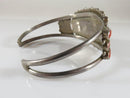 Nice Used Coral & Turquoise Cluster Cuff Sterling Silver Navajo Louise Morgan - Just Stuff I Sell