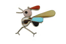 Lovely Zuni Caroline Edaakie Sterling Silver Inlaid Roadrunner Brooch/Pendant - Just Stuff I Sell