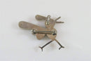 Lovely Zuni Caroline Edaakie Sterling Silver Inlaid Roadrunner Brooch/Pendant - Just Stuff I Sell