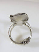 Fabulous Southwestern Turquoise & Coral Sterling Silver Ring Size 6.75 - Just Stuff I Sell