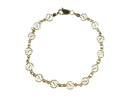 14K Yellow Gold Tennis/Baseball Link Style Bracelet 7 1/4" TL 3.6g — Bracelets • 14K, Gold — front view
