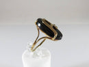 10K Yellow Gold Mid Century Onyx Letter A Initial Ring Size 9 & 3.1 Grams - Just Stuff I Sell