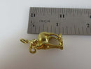 18K Yellow Gold 3D Aries Ram Charm/Pendant Brushed Gold Solid 7.1 Gram 18K Gold - Just Stuff I Sell