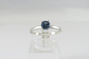 Alternative Wedding Ring 10K White Gold Sky Blue Round Cut Topaz Solitaire Ring - Just Stuff I Sell
