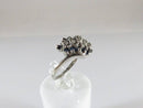 10K White Gold Sapphire & Diamond 2.4 Gram Cluster Ring Size 4.5 Hallmark CTR - Just Stuff I Sell