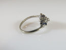 10K White Gold Sapphire & Diamond 2.4 Gram Cluster Ring Size 4.5 Hallmark CTR - Just Stuff I Sell