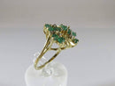 14K Solid Gold Diamond & Emerald Ring Size 7.75 For Repair/Restoration - Just Stuff I Sell