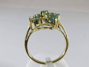 14K Solid Gold Diamond & Emerald Ring Size 7.75 For Repair/Restoration - Just Stuff I Sell