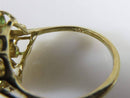 14K Solid Gold Diamond & Emerald Ring Size 7.75 For Repair/Restoration - Just Stuff I Sell