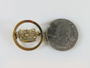 Antique Victorian Era European 15K Yellow Gold Seed Pearl Crown Brooch C Clasp - Just Stuff I Sell
