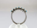 Zuni Sterling Silver Needlepoint Turquoise Ring Size 4.75 Signed G. ACQUE - Just Stuff I Sell