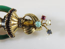Stunning 14K Yellow Gold Fortune Teller Brooch Tourmaline, Moonstone, Topaz - Just Stuff I Sell