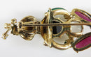 Stunning 14K Yellow Gold Fortune Teller Brooch Tourmaline, Moonstone, Topaz - Just Stuff I Sell