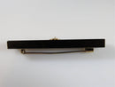 14K Gold Onyx Seed Pearl Mourning Brooch Bar Style 2 3/8" Long 9.7 grams - Just Stuff I Sell