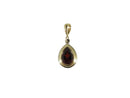 14K Yellow Gold Pear Shaped Red Garnet Tear Drop Pendant — Charms & Pendants • 14K, Gold • Garnet — front view