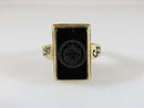 10K Yellow Gold Campbell University BA Class Ring Engraved Onyx 8.1 Gram Sz 8.25 - Just Stuff I Sell