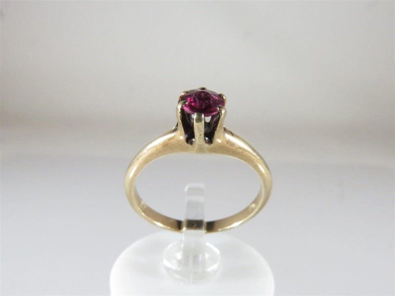 4.3mm Round Cut Pink OMC Tourmaline Solitaire Engagement Ring 10K Gold Size 5.5 - Just Stuff I Sell