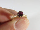 4.3mm Round Cut Pink OMC Tourmaline Solitaire Engagement Ring 10K Gold Size 5.5 - Just Stuff I Sell