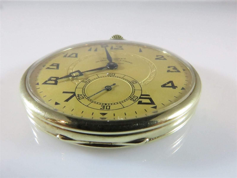 Rare & Beautiful 1920 Art Deco Longines 14K Gold Pocket Watch Size 8s 17 Jewels - Just Stuff I Sell