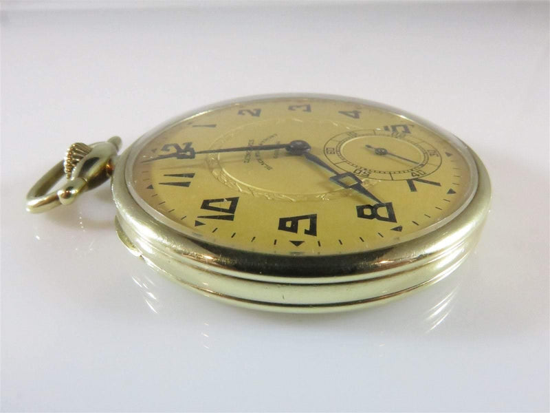 Rare & Beautiful 1920 Art Deco Longines 14K Gold Pocket Watch Size 8s 17 Jewels - Just Stuff I Sell