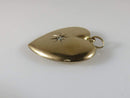 Victorian 10K Yellow Gold 4 gram Rough Cut Diamond Heart Pendant Charm - Just Stuff I Sell