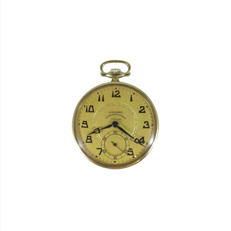 Rare & Beautiful 1920 Art Deco Longines 14K Gold Pocket Watch Size 8s 17 Jewels - Just Stuff I Sell