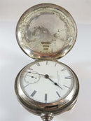 1870 Illinois Currier Key Wind 18S Fahys Coin Silver Double Hunter Case No 1 - Just Stuff I Sell