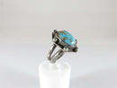 Fabulous Native American Natural Blue Gem Turquoise Cabochon Turtle Ring - Just Stuff I Sell
