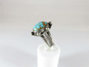 Fabulous Native American Natural Blue Gem Turquoise Cabochon Turtle Ring - Just Stuff I Sell