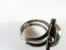 Fabulous Native American Natural Blue Gem Turquoise Cabochon Turtle Ring - Just Stuff I Sell