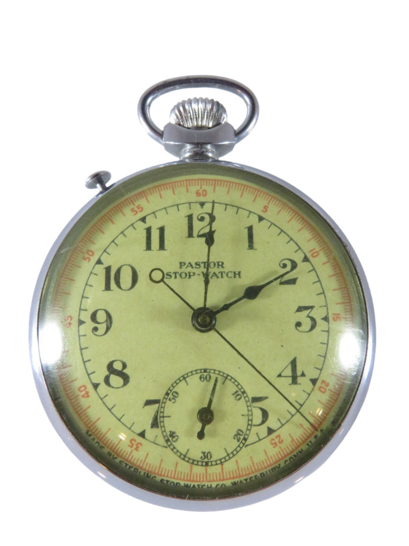 Sterling Watch Co Pastor Stop Watch & Pocket Watch Working Waterbury Conn. - Just Stuff I Sell