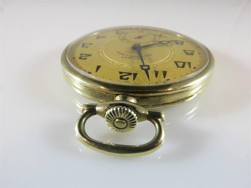 Rare & Beautiful 1920 Art Deco Longines 14K Gold Pocket Watch Size 8s 17 Jewels - Just Stuff I Sell