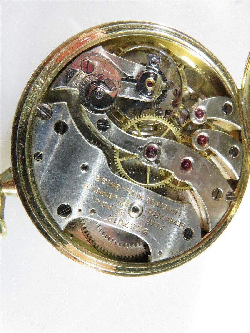 Rare & Beautiful 1920 Art Deco Longines 14K Gold Pocket Watch Size 8s 17 Jewels - Just Stuff I Sell