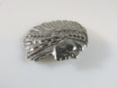 Sterling Silver Indian Chief Pendant 925 1 1/2" x 1 3/8" Indian head Pendant - Just Stuff I Sell