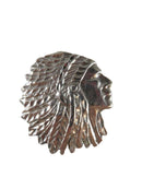 Sterling Silver Indian Chief Pendant 925 1 1/2" x 1 3/8" Indian head Pendant - Just Stuff I Sell