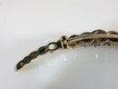 Large 2 1/4" Antique 9K Gold Turquoise Pearl Crescent Moon Wedding Gift - Just Stuff I Sell