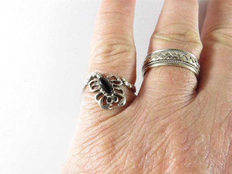 Scorpion Cabochon Onyx & Sterling Silver Ring Size 9.75 - Just Stuff I Sell