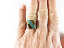 Size 11.5 925 Sterling Inlaid Malachite & Tiger Eye Mexico Men's Ring 925MC - Just Stuff I Sell