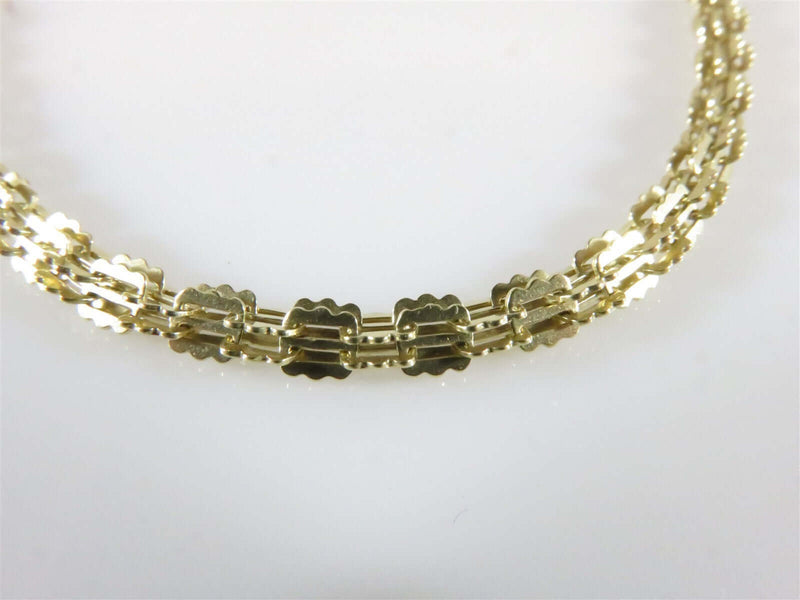 Antique Early Victorian 14K Yellow Gold Fancy Link 13" Necklace or Bracelet 9.6g - Just Stuff I Sell